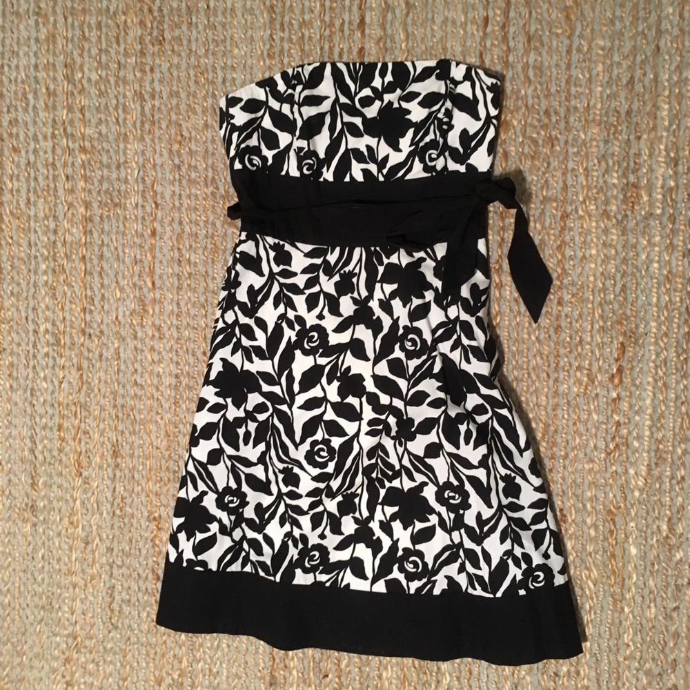 White House Black Market strapless dress.